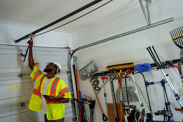 Professional Garage Door Panel Replacement technician working in Northlakes, NC